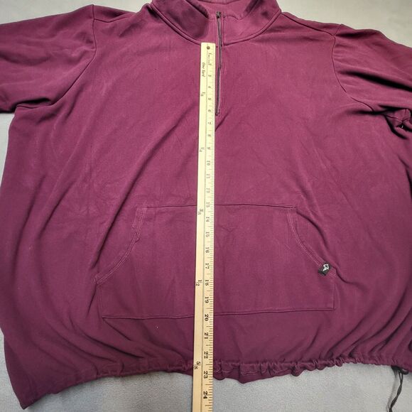 Happy Camper By Torrid Sweatshirt Womens Size 4 Purple Quarter Zip Pullover - Picture 4 of 7